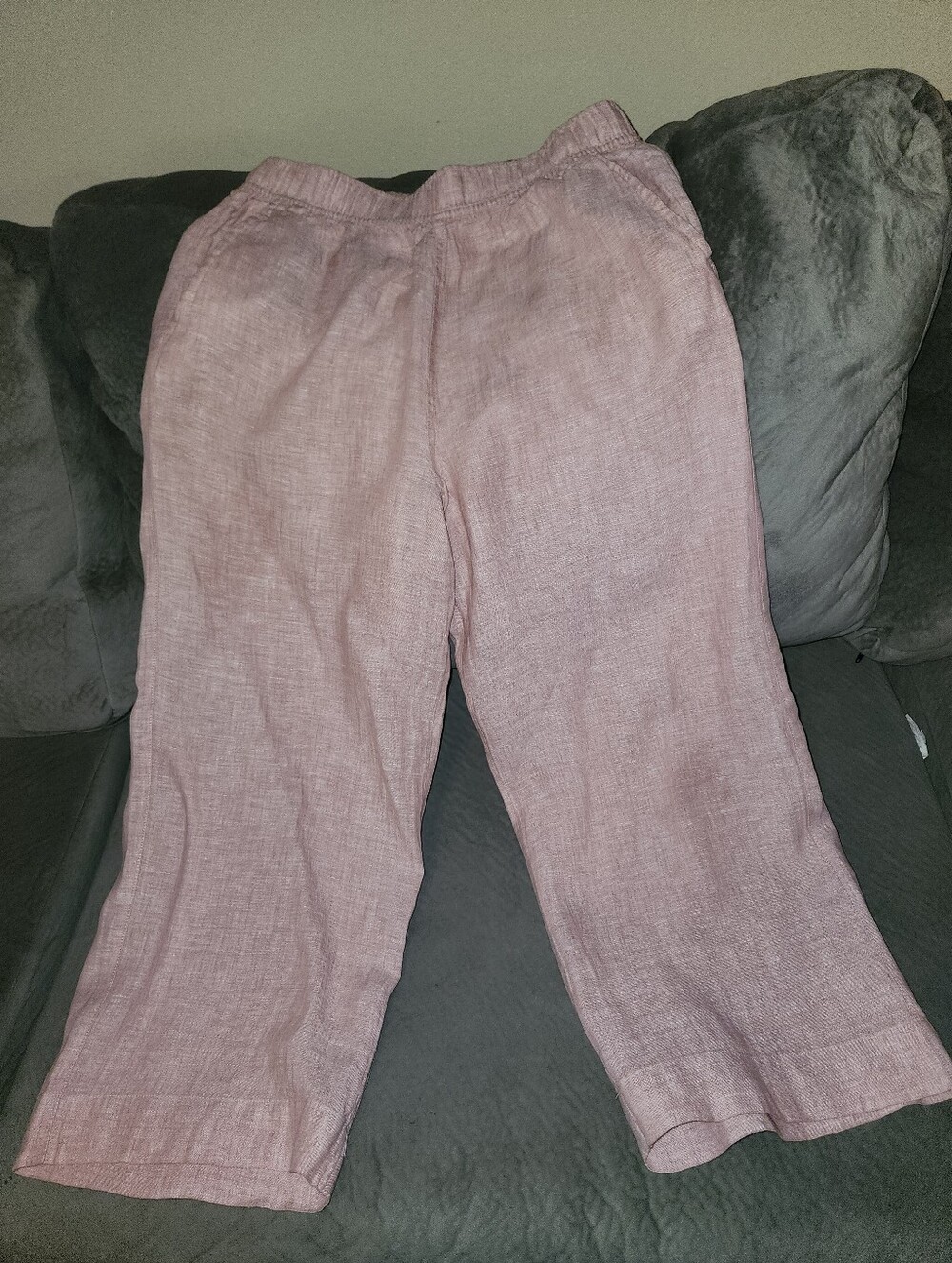 Pink 100% Linen Pants